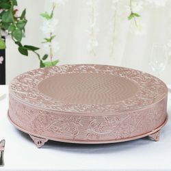 22" Metal Cake Stand Rosegold Or Silver