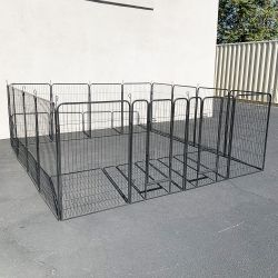 New $270 Large 10x10 FT Heavy Duty 48” Tall 16-Panel Pet Playpen Dog Crate Kennel Exercise Cage Fence
