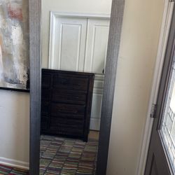 Ashley Furniture Silver Finish Duka Floor Mirror