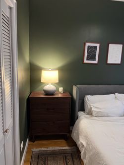 3 drawer mid century wood dresser
