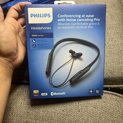 PHILIPS N7506 Neckband PC Headphones with Noise Canceling Mics