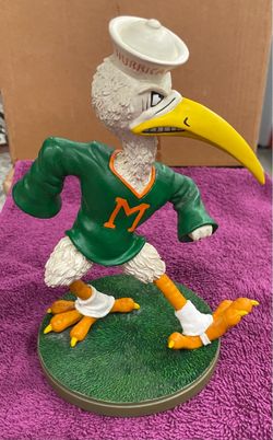 Collegiate Collectables University of Miami Hurricanes Sebastian Mascot Figurine