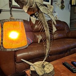 VINTAGE FISH LAMP 70s