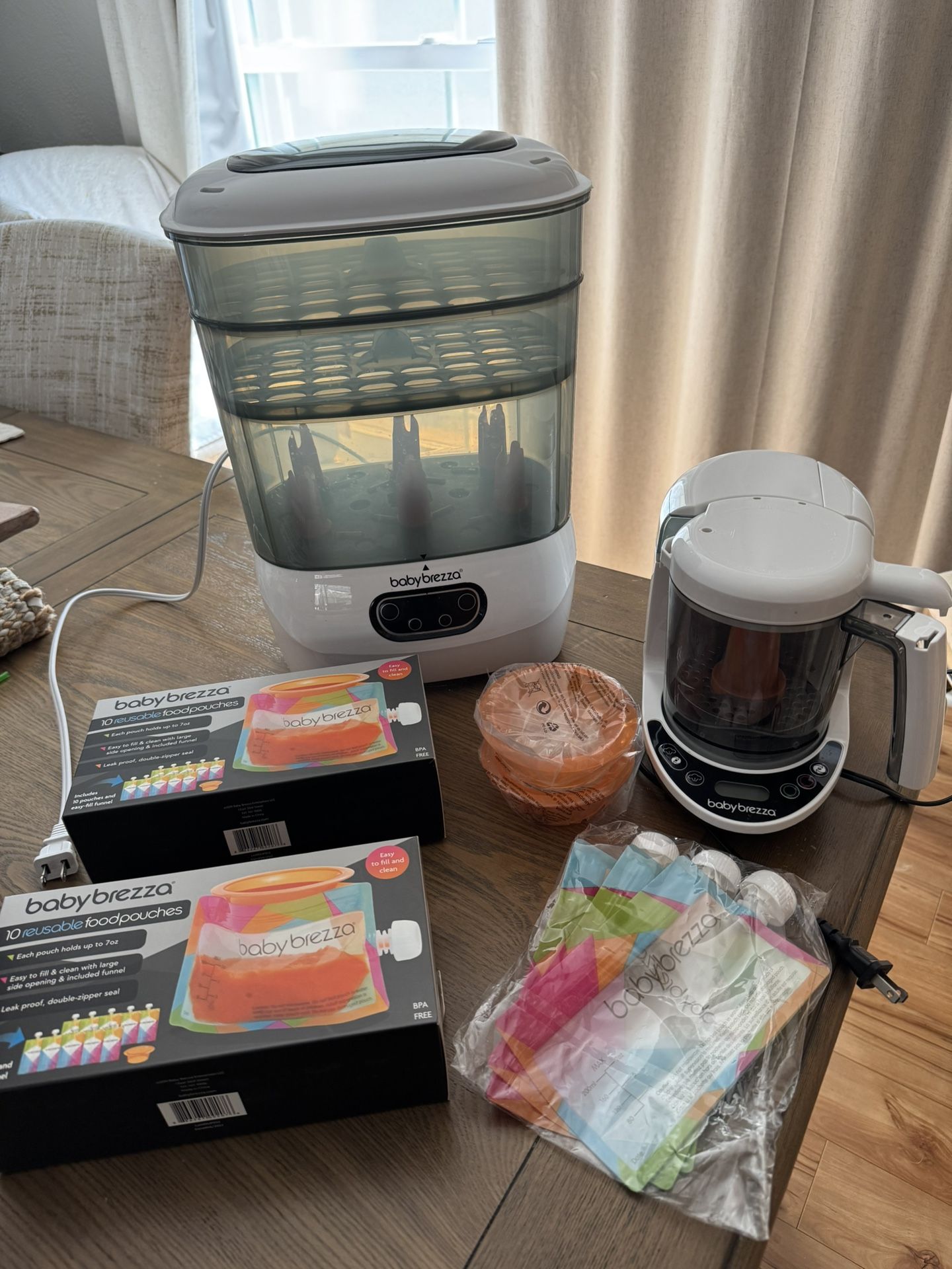 Baby Brezza Bottle Sterilizer, Food Maker, And Purée Pouches