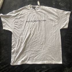 Boohoo Man “This is my match day” White Oversized Tee Size L