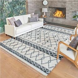 Zurich Shag Rug, Catina Collection, Ivory, 7'10"x 10'