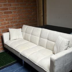 Beige Couch Sleeper Sofa 