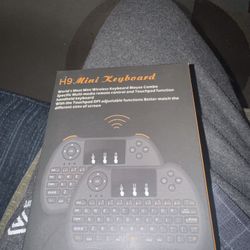 H9 Mini Handheld Wireless Keyboard Air Mouse Combo Remote Control Black NIB  