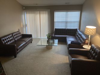 Top grain leather set