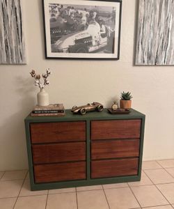 Cypress green six drawer dressers