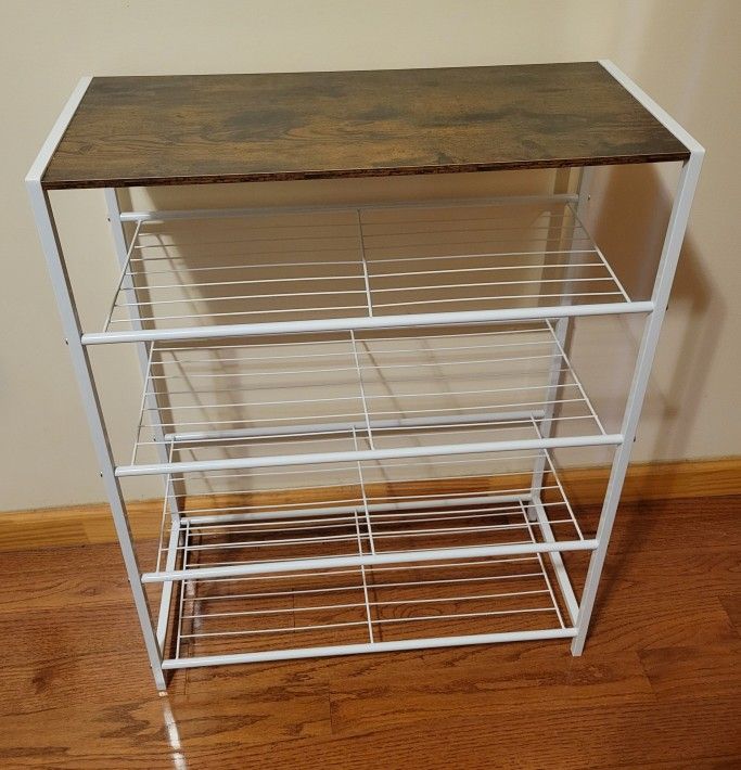 4-Tier Wire Shelf Shoe Rack. New, never used