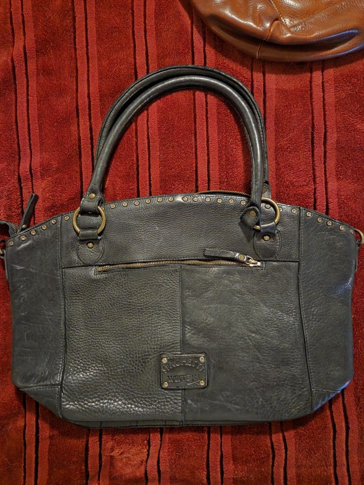Spaghetti Western Leather Hobo Purse