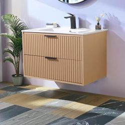 ❤️‍🔥 36.  Inch Floating Bathroom Vanity with Sink,