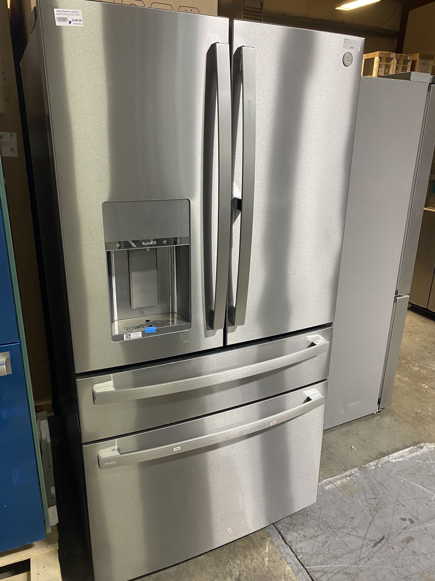 GE Profile PVD28BYNFS 36 Inch 4-Door French Door Smart Refrigerator