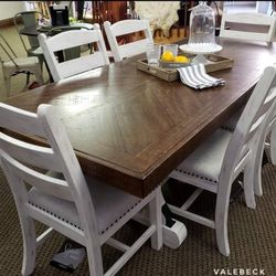 Dining Table With 6 Chairs Dining Set ❤️No Needed Credit Check 💛 $39 Down Payment with Financing2104