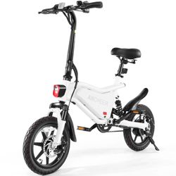 Ancheer Street Rider electric folding bicycle 14 "teens adult 22 mph 48v has charger just need air back tier