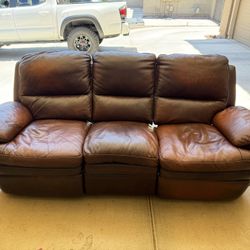 Leather Power Reclining Sofa