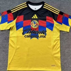 Soccer America america 🦅🦅las home and away local visitante aguilas New Jersey  2025-  2026 fan version  player version small to 4xl tricampeon futbo