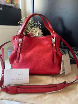 Burberry Brit Leather/ Canvas Check Maidstone tote