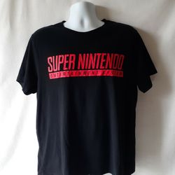 Super Nintendo men's black short sleeve graphic t-shirt size XL