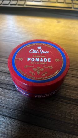 Old Spice Pomade with beeswax.