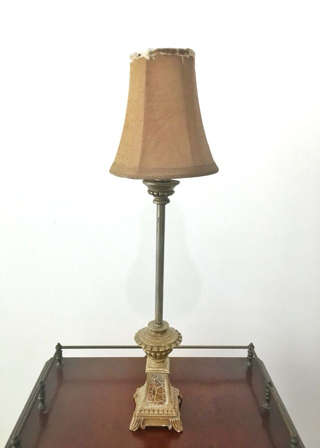 Antique Electric Table Lamp with Vintage Bulb Working