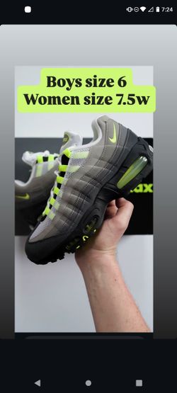 Nike Air Max 95 Big Bubble Neon Boys Size 6 Gradeschool Size 6 Women Size 7.5w