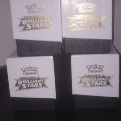 Pokemon Sword And Shield Brilliant Stars Trading Card Game.. Count Four Boxes