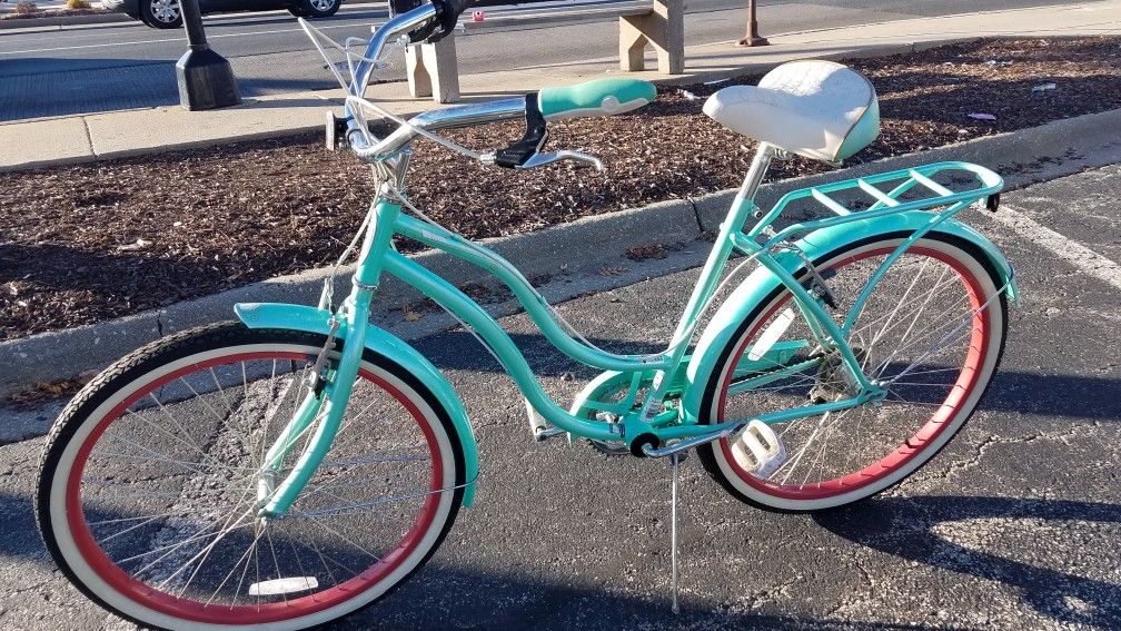 Brand New Step Through Girls Bike Fat Tire