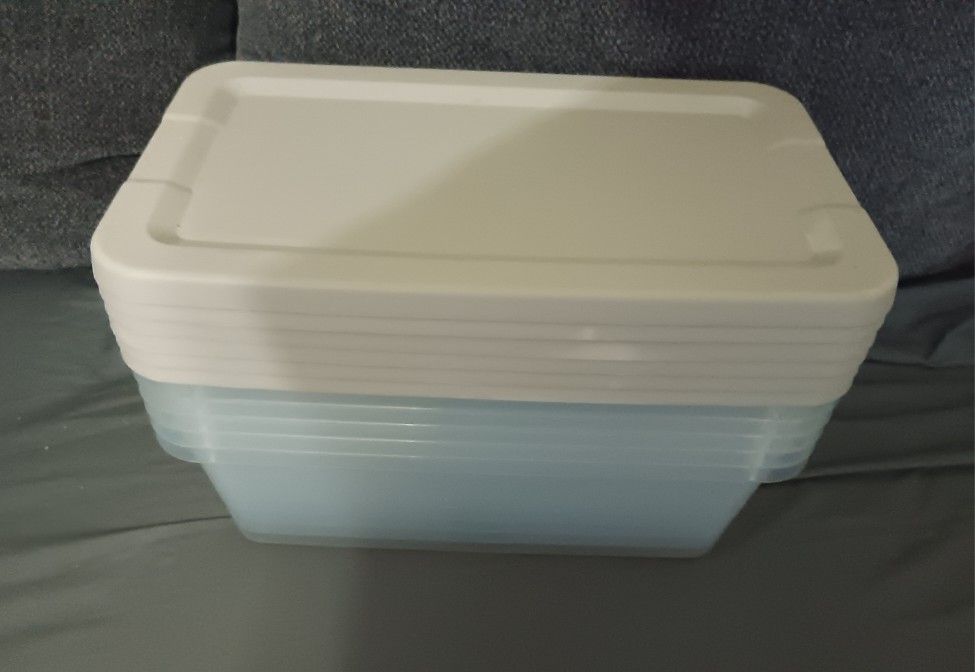 6 Clear Shoe Boxes 6 Qt. 5.7L