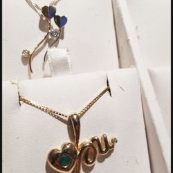 I Love You Pendant 14kt Gold