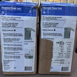 Lot of 2 General Electric 50 Amp Twist Lock Generator Power Inlet T050N - Both for $175