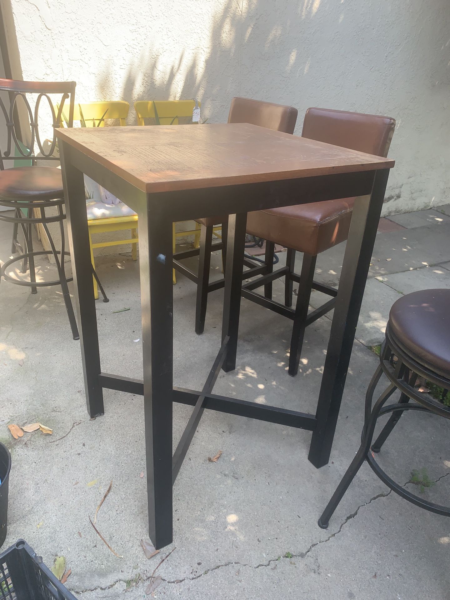 Small Dining Table With 4 High Dining Chairs Bar Stool High