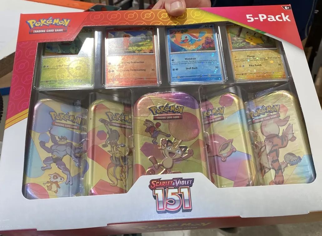 Pokemon 151 Costco 5 Pack Mini Tins