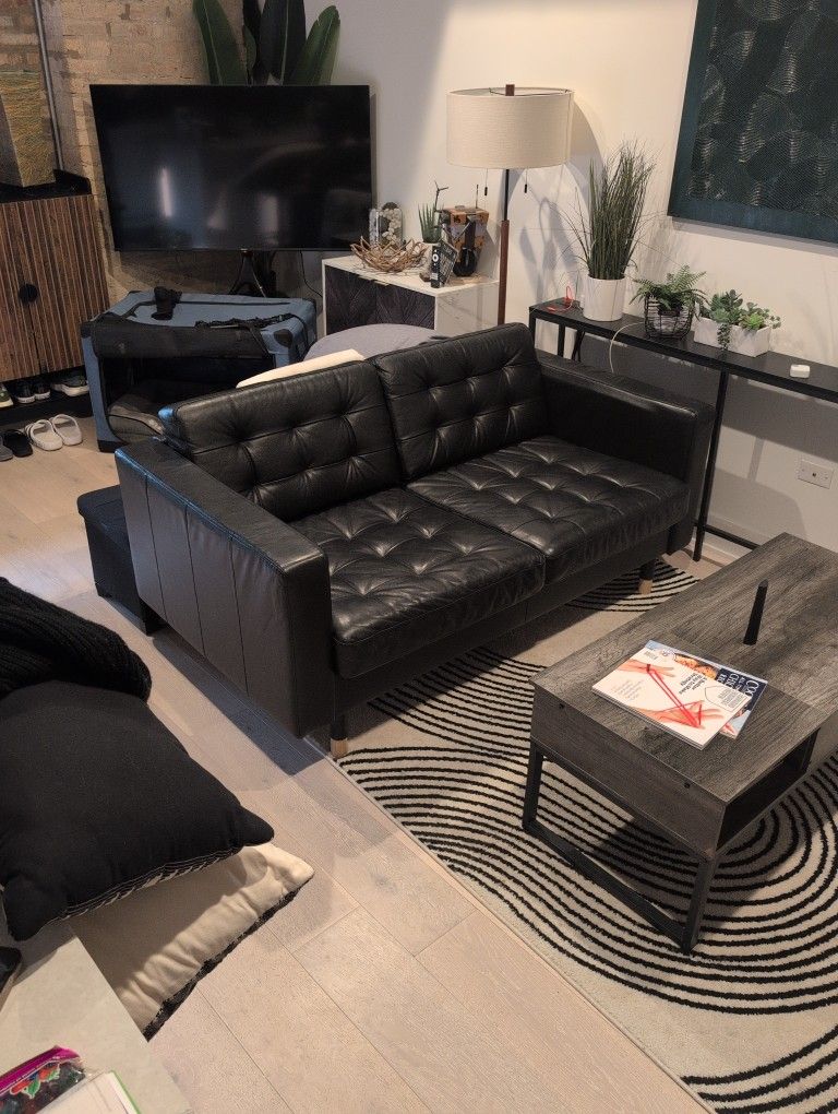 Black Leather Couch