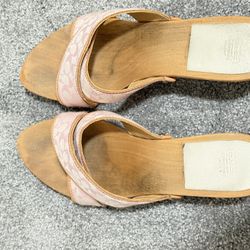 Coach Pink Slide Heels Women's Size 8