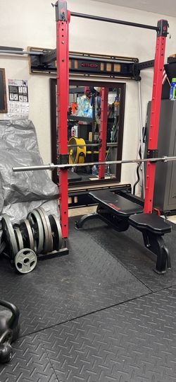 Ethos Power Rack Schulz Weight Bench Barbell Weights