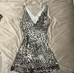 princess polly nellie mini dress leopard