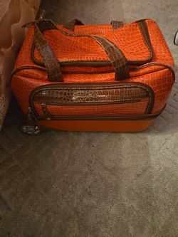 Never used Samantha Brown Croco-Embossed Collection Luggage bag on wheels