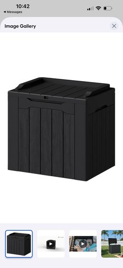 32 gallon black plastic deck box