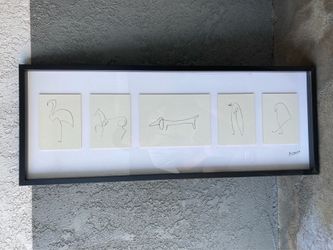Framed Picasso Line Drawings (Lithographs)