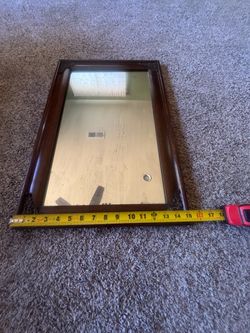 Small Wall Mirror with oak Wood Frame