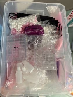 Lash Tech Supplies Lot with Storage Organizers
