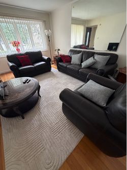 Leather 3 Piece Couch/Sofa