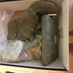 Wedge boots . Never worn.