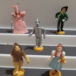 Vintage MGM 1987 Loews Ren Wizard Of Oz Toy Figurines Lot Of 5  3.5" Tall.
