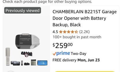 Chamberlain Garage Door Opener - Brand New In Box (opened But Never Removed Anything)