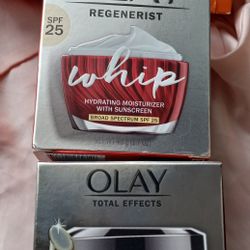 New Unopened Sealed High-quality Brands Olay Night Firming Cream, Hydrating Moisturizer, And Sun Care Set Everything You See For $40 Check Out All Pic
