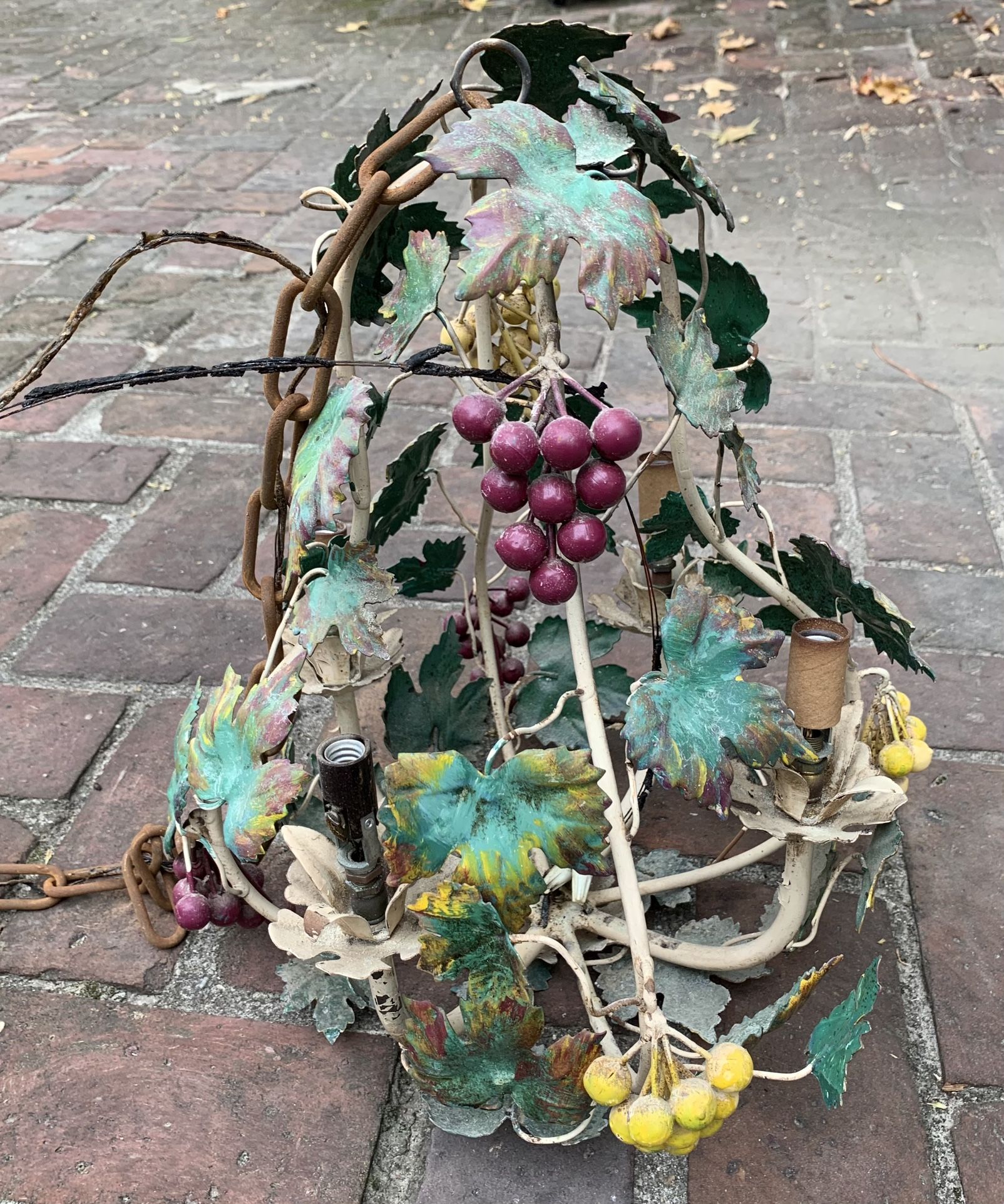 Vintage Italian Enamel Chandelier