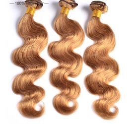 Honey blonde Brazilian body wave